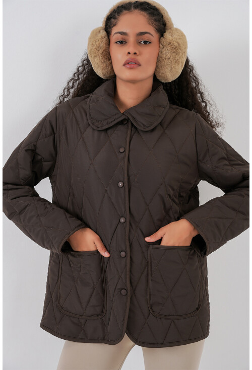 Kadın Kapitone Oversize Mont 5226