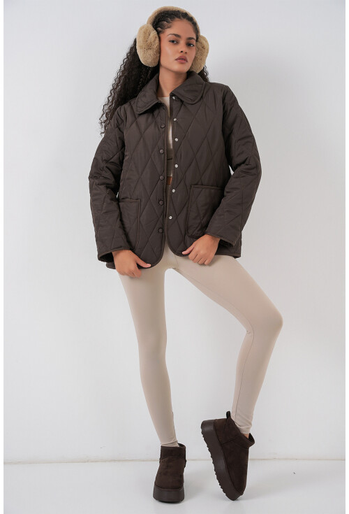 Kadın Kapitone Oversize Mont 5226
