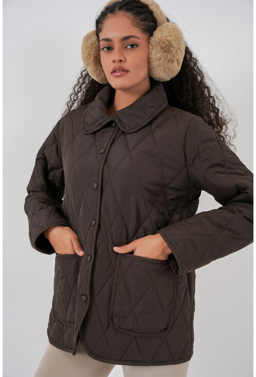 Kadın Kapitone Oversize Mont 5226