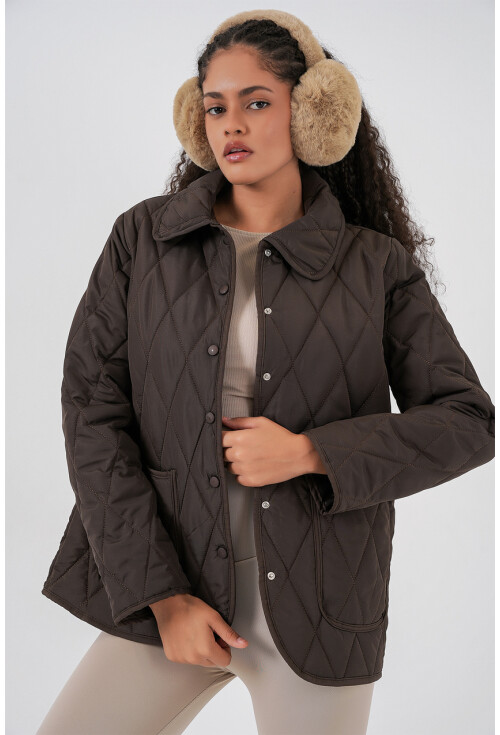 Kadın Kapitone Oversize Mont 5226