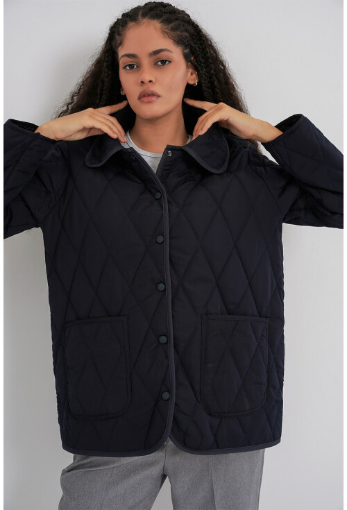 Kadın Kapitone Oversize Mont 5226