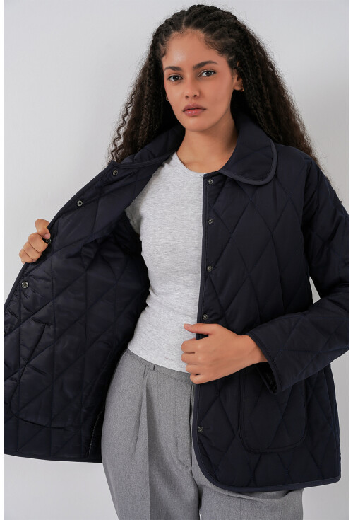 Kadın Kapitone Oversize Mont 5226