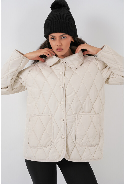 Kadın Kapitone Oversize Mont 5226