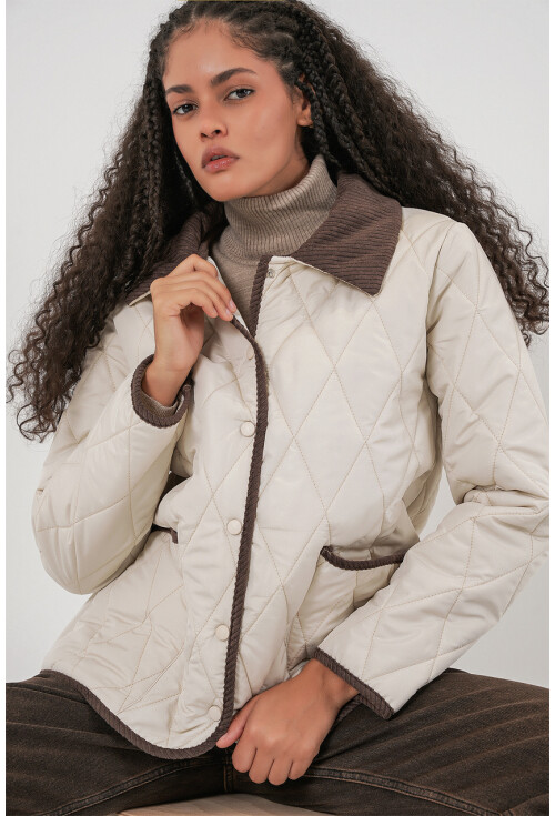 Kadın Kapitone Oversize Mont 5226