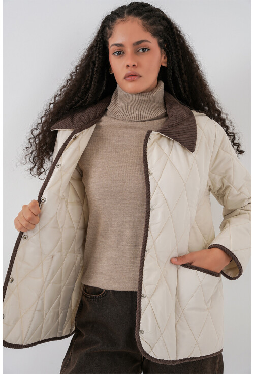 Kadın Kapitone Oversize Mont 5226