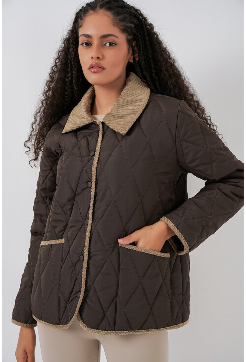 Kadın Kapitone Oversize Mont 5226