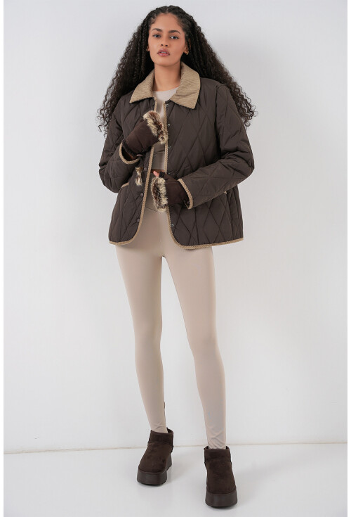 Kadın Kapitone Oversize Mont 5226