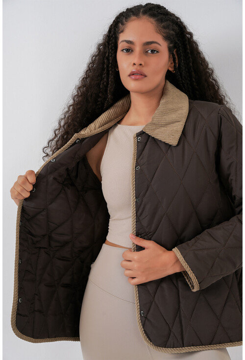 Kadın Kapitone Oversize Mont 5226