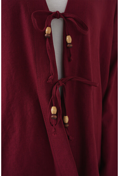 Kadın Keten Kimono İkili Takım 6727