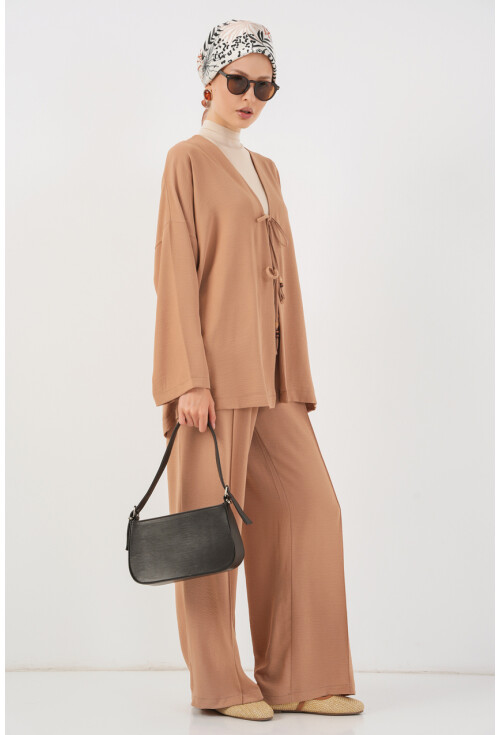 Kadın Keten Kimono İkili Takım 6727