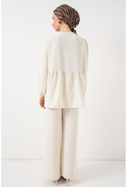 Kadın Keten Kimono İkili Takım 6727