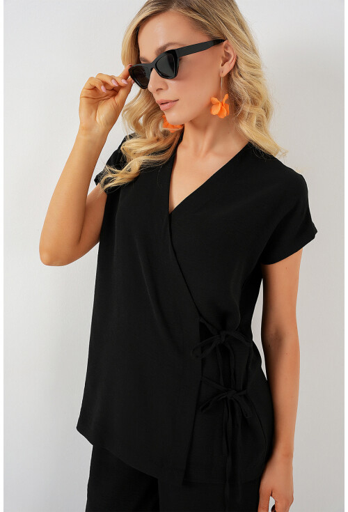 Kadın Kısa Kol Bağcıklı Ayrobin İkili Takım 6741