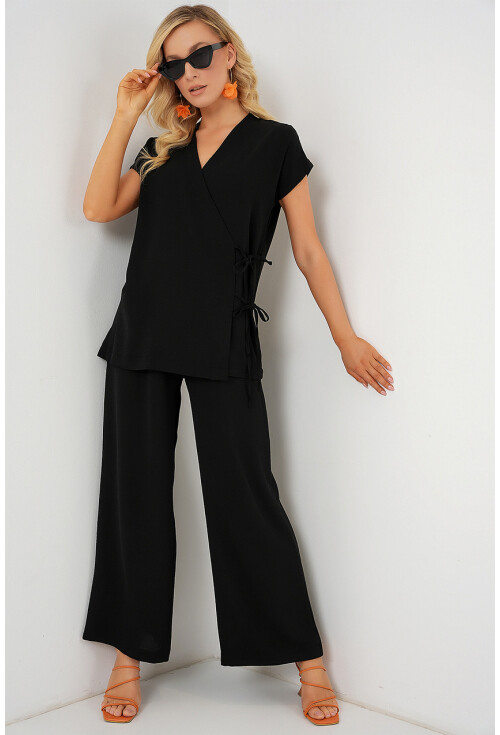 Kadın Kısa Kol Bağcıklı Ayrobin İkili Takım 6741