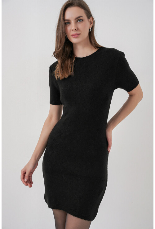 Kadın Kısa Kol Triko Elbise 15950