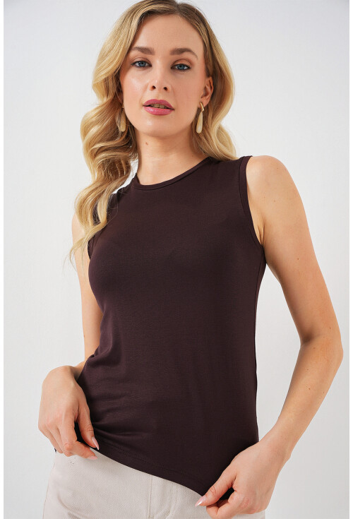 Kadın Kolsuz Body 4347