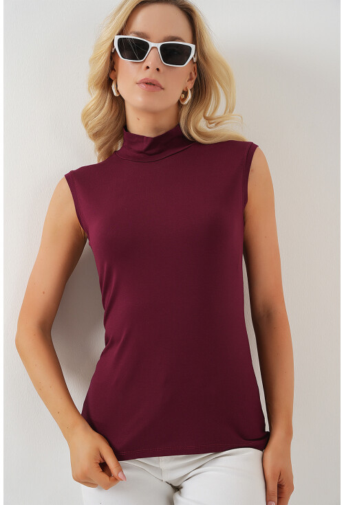 Kadın Kolsuz Body 4348