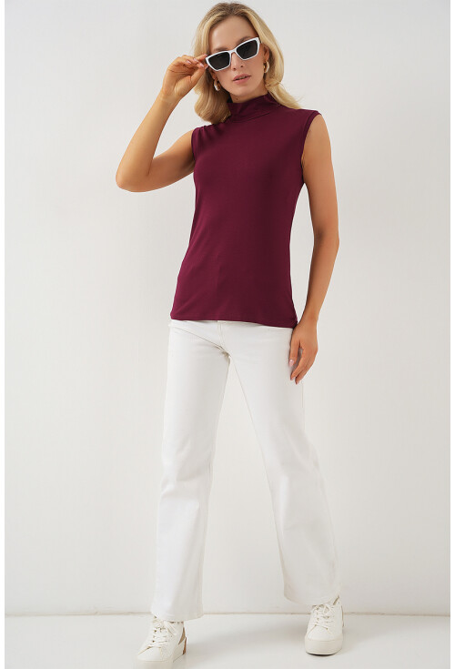 Kadın Kolsuz Body 4348