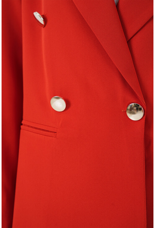 Kadın Kruvaze Yaka Blazer Ceket 0722