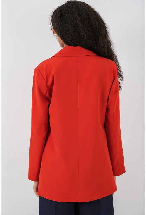 Kadın Kruvaze Yaka Blazer Ceket 0722
