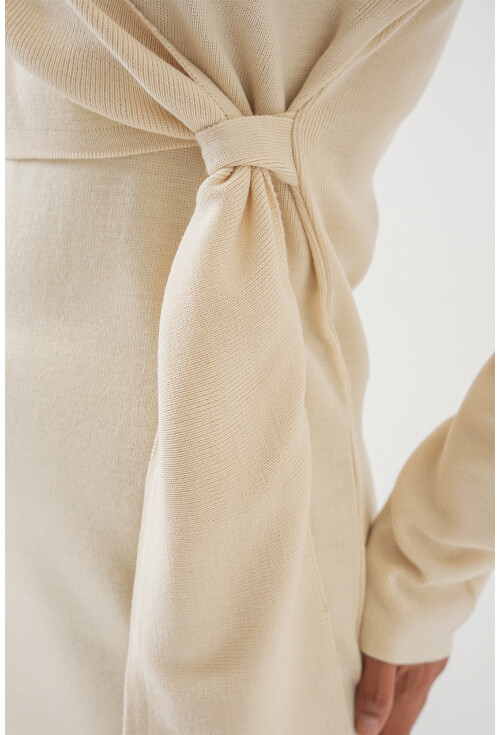 Kadın Kruvaze Yaka Triko Elbise 15928