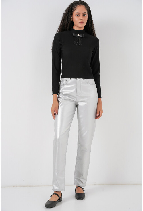 Kadın Kurdale Detay Uzun Kollu Bluz 977