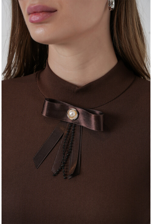 Kadın Kurdale Detay Uzun Kollu Bluz 977