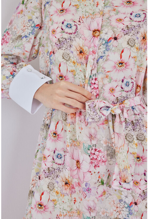 Kadın Kuşaklı Uzun Elbise 2584