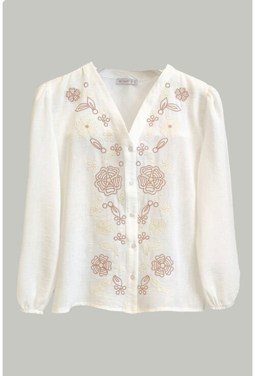 Kadın Nakışlı Uzun Kol Bluz 963