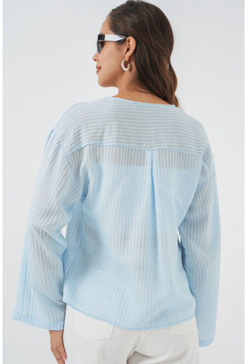 Kadın Önü Bağcıklı Bluz 952