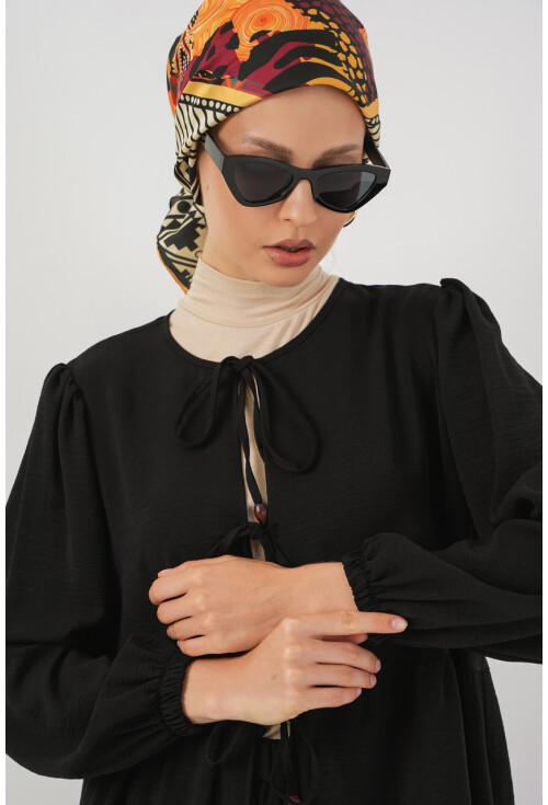 Kadın Önü Bağcıklı Tunik Pantolon İkili Takım 6744