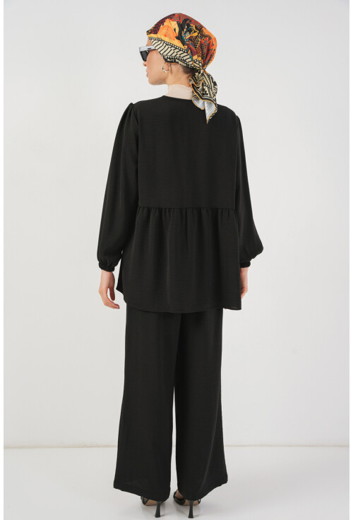 Kadın Önü Bağcıklı Tunik Pantolon İkili Takım 6744