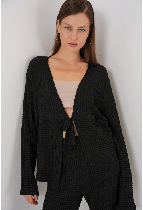 Kadın Örme Bluz Pantolon İkili Takım 30052