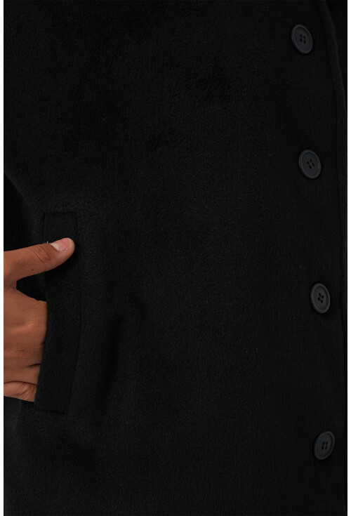 Kadın Oversize Astarlı Kısa Kaşe Ceket 0726