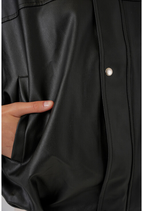 Kadın Oversize Deri Ceket 1055