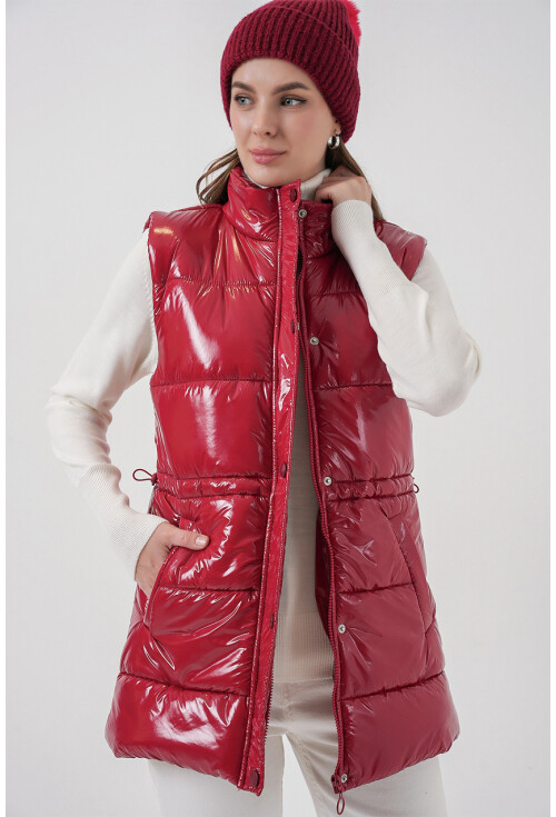 Kadın Parlak Şişme Yelek 5218