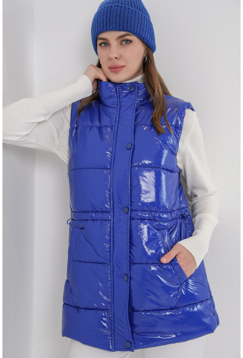 Kadın Parlak Şişme Yelek 5218