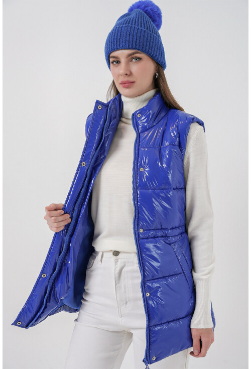 Kadın Parlak Şişme Yelek 5218