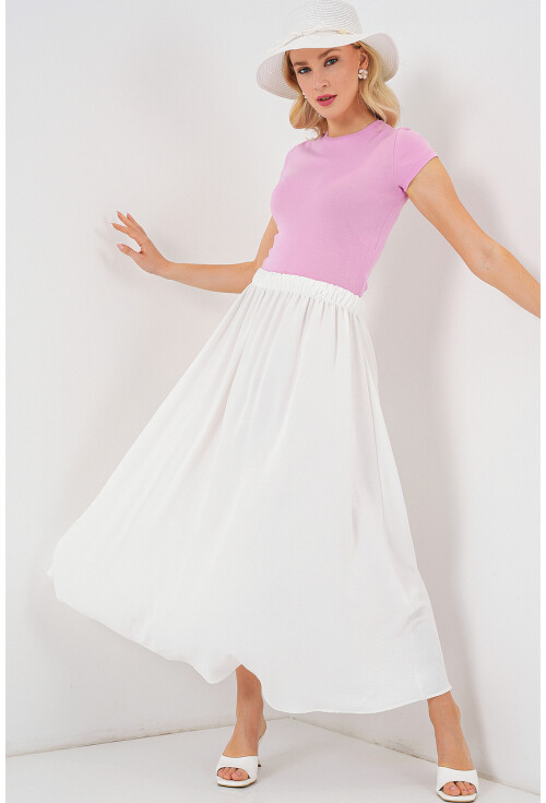 Kadın Uzun Ayrobin Etek 8050