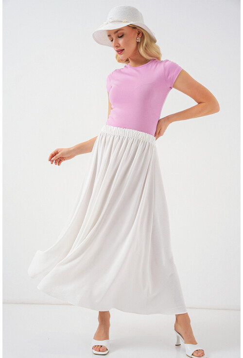 Kadın Uzun Ayrobin Etek 8050