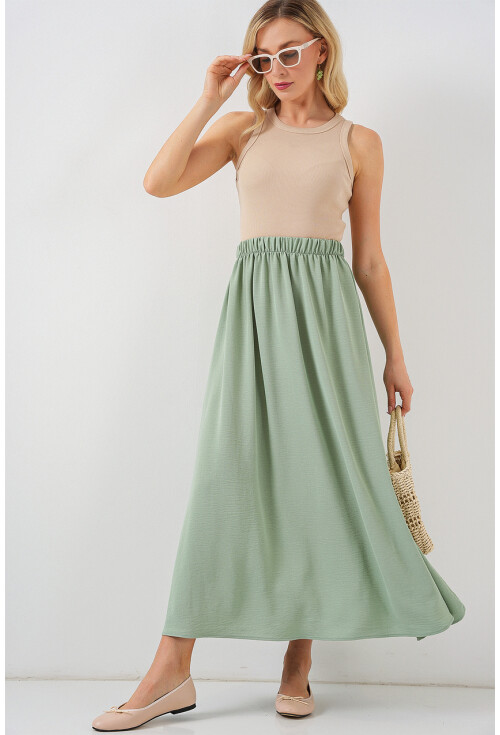 Kadın Uzun Ayrobin Etek 8050