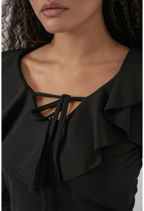 Kadın Uzun Kol Crop Bluz 979