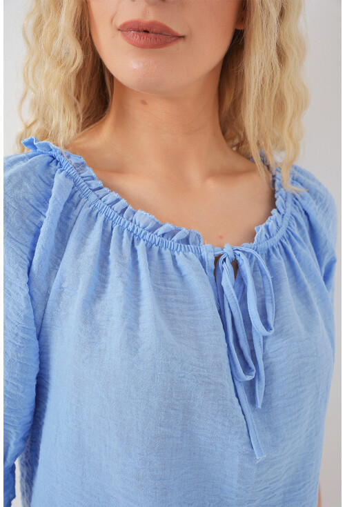 Kadın Yakası Fırfır Detaylı Bluz 959