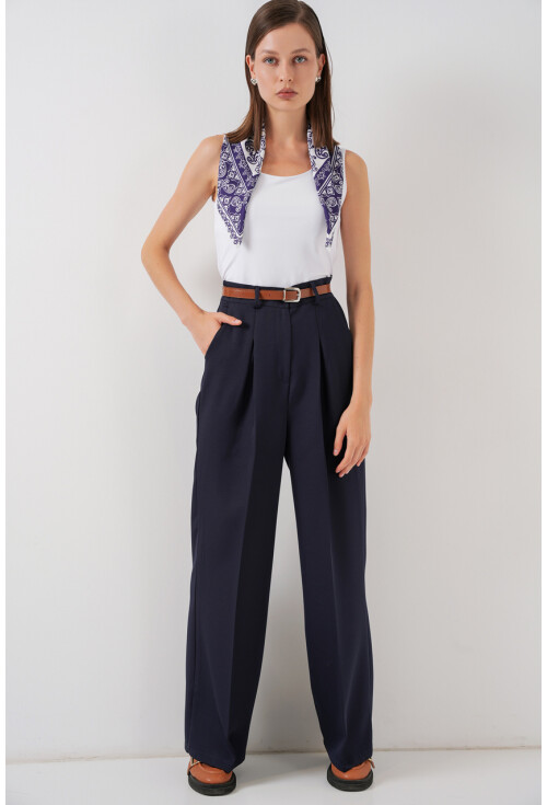 Kadın Yüksek Bel Palazzo Pantolon 30051