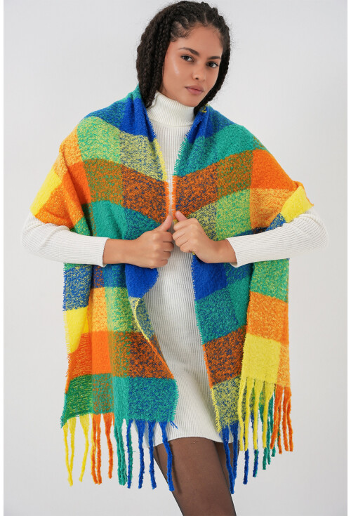 Kadın Yumuşak Dokulu Kalın Şal Atkı 15951