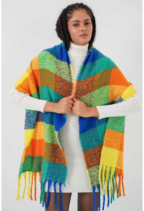 Kadın Yumuşak Dokulu Kalın Şal Atkı 15951