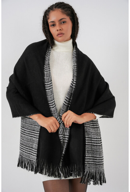 Kadın Yumuşak Dokulu Kalın Şal Atkı 15951