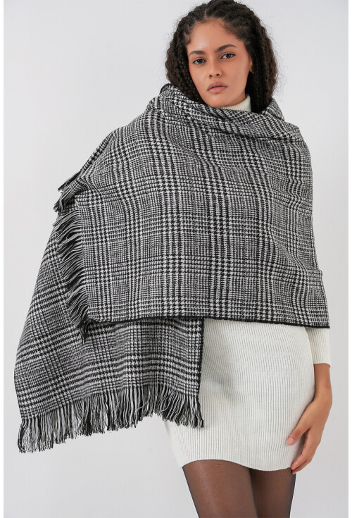 Kadın Yumuşak Dokulu Kalın Şal Atkı 15951