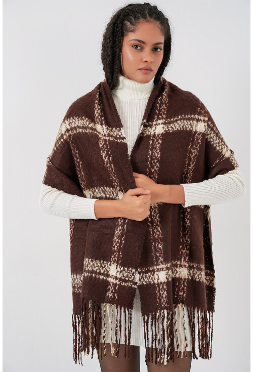 Kadın Yumuşak Dokulu Kalın Şal Atkı 15951