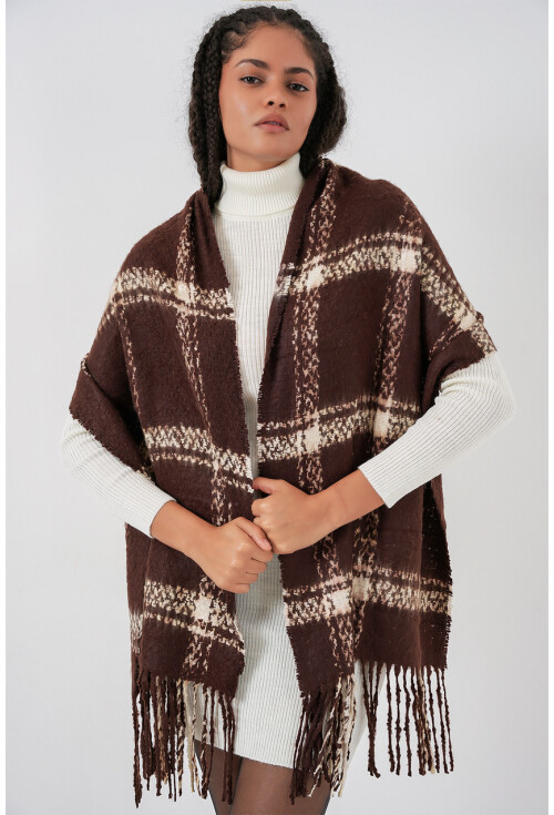 Kadın Yumuşak Dokulu Kalın Şal Atkı 15951