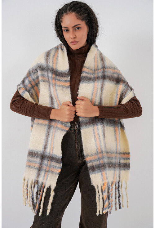 Kadın Yumuşak Dokulu Kalın Şal Atkı 15951